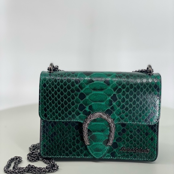 Marina Galarti Green Leather Crossbody Bag. Made in Italy. NWOT. - Picture 1 of 10